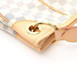 Louis Vuitton Galliera PM White Damier Azur Canvas Shoulder Bag