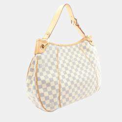 Louis Vuitton Galliera PM White Damier Azur Canvas Shoulder Bag