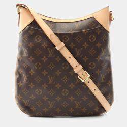 Pre Owned Louis Vuitton Odeon MM Brown Monogram Canvas Crossbody Bag