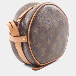 Pre Owned Louis Vuitton Boite Chapeau Souple PM Brown Monogram Canvas Shoulder Bag