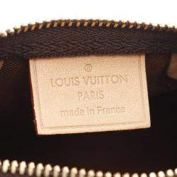 Pre Owned Louis Vuitton Nano Speedy Brown Monogram Canvas Shoulder Bag