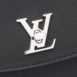 Pre Owned Louis Vuitton Lock Me Ever MM Black Top Handle Bag