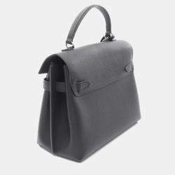 Pre Owned Louis Vuitton Lock Me Ever MM Black Top Handle Bag