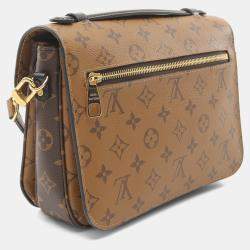 Louis Vuitton Pochette Metis Mm Hand Crossbody Bag Monogram Reverse Brown