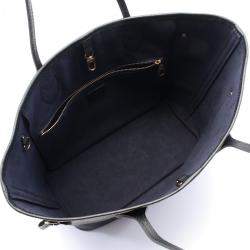 Pre Owned Louis Vuitton Neverfull MM Noir Monogram Empreinte Leather Tote Bag