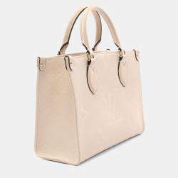 Pre Owned  Louis Vuitton On-The-Go PM Beige Monogram Empreinte Leather Handbag