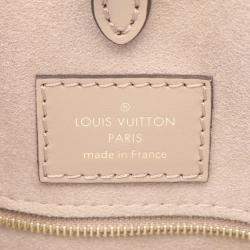 Louis Vuitton Beige Monogram Empreinte Leather On-The-Go MM 2-Way Tote