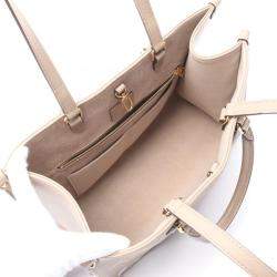 Louis Vuitton Beige Monogram Empreinte Leather On-The-Go MM 2-Way Tote
