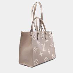 Louis Vuitton Beige Monogram Empreinte Leather On-The-Go MM 2-Way Tote