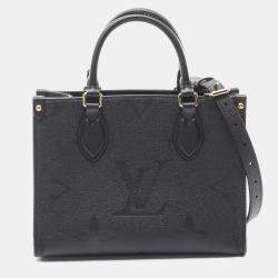 Pre Owned Louis Vuitton On-The-Go PM Black Monogram Empreinte Leather Handbag