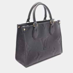 Pre Owned Louis Vuitton On-The-Go PM Black Monogram Empreinte Leather Bag