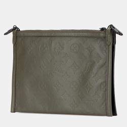 Louis Vuitton Black Monogram Shadow Double Flat Messenger