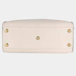 Pre Owned Louis Vuitton Greige Calfskin Monogram On My Side MM bag