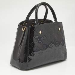 Louis Vuitton Black Magnetique Monogram Vernis Montaigne BB Bag