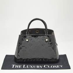 Louis Vuitton Black Magnetique Monogram Vernis Montaigne BB Bag