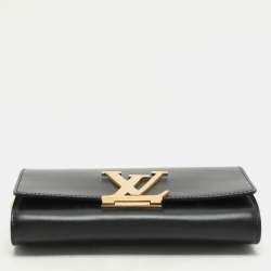 Louis Vuitton Black Leather Chain Louise GM Bag