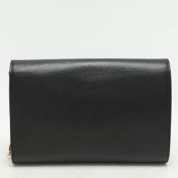 Louis Vuitton Black Leather Chain Louise GM Bag