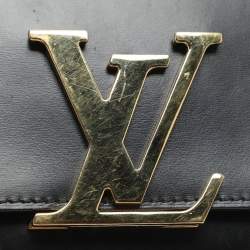 Louis Vuitton Black Leather Chain Louise GM Bag