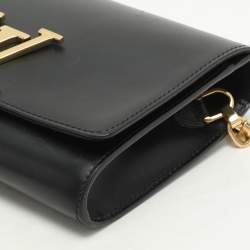 Louis Vuitton Black Leather Chain Louise GM Bag