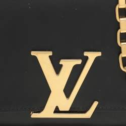 Louis Vuitton Black Leather Chain Louise GM Bag