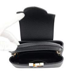 Louis Vuitton Noir Taurillon Leather Mini Capucines Bag