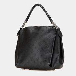 Pre Owned Louis Vuitton Black Monogram Mahina Babylone Chain BB