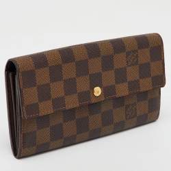 Louis Vuitton Damier Ebene Canvas Sarah Long Wallet