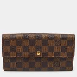 Louis Vuitton Damier Ebene Canvas Sarah Long Wallet
