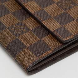 Louis Vuitton Damier Ebene Canvas Sarah Long Wallet