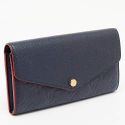 Louis Vuitton Bleu Infini Monogram Empreinte Leather Portefeuille Sarah Wallet