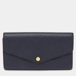 Louis Vuitton Bleu Infini Monogram Empreinte Leather Portefeuille Sarah Wallet