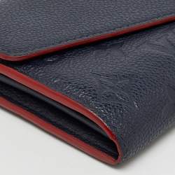 Louis Vuitton Bleu Infini Monogram Empreinte Leather Portefeuille Sarah Wallet