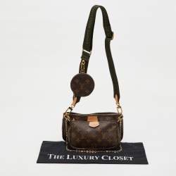 Louis Vuitton Khaki Green Monogram Canvas Multi Pochette Accessoires Bag