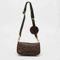 Louis Vuitton Khaki Green Monogram Canvas Multi Pochette Accessoires Bag