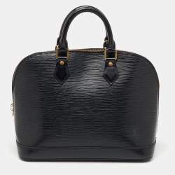 Pre Owned Louis Vuitton Black Epi Leather Alma PM Bag