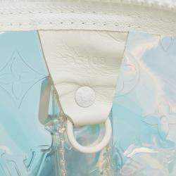Louis Vuitton White Monogram Prism Keepall Bandouliere 50