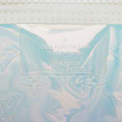 Louis Vuitton White Monogram Prism Keepall Bandouliere 50