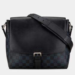 Louis Vuitton Black Damier Cobalt Newport Messenger PM