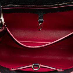 Louis Vuitton Navy Blue Taurillon Capucines PM