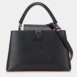 Louis Vuitton Navy Blue Taurillon Capucines PM