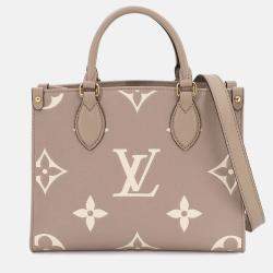 Louis Vuitton Bicolor Tourterelle Creme Monogram Empreinte Onthego 2 Way PM