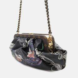 Louis Vuitton Black Monogram Art Deco Canvas Chain Shoulder Bag