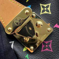 Louis Vuitton Speedy 30 Black Monogram Multicolor Canvas Top Handle Bag