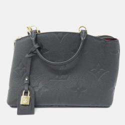 Louis Vuitton Petit Palais PM Black Monogram Empreinte Leather Top Handle Bag