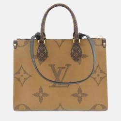 Louis Vuitton Onthego MM Brown Monogram Giant Canvas Tote Bag