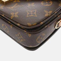 Louis Vuitton Pochette Metis EW Brown Monogram Canvas Handbag
