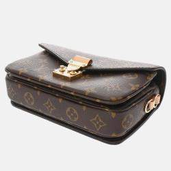 Louis Vuitton Pochette Metis EW Brown Monogram Canvas Handbag