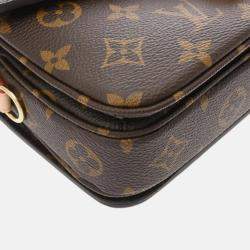 Louis Vuitton Pochette Metis EW Brown Monogram Canvas Handbag