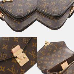 Louis Vuitton Pochette Metis EW Brown Monogram Canvas Handbag