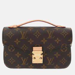 Louis Vuitton Pochette Metis EW Brown Monogram Canvas Handbag